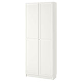BILLY / OXBERG bookcase with doors, white, 80x30x202 cm