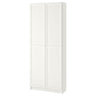 BILLY / OXBERG bookcase with doors, white, 80x30x202 cm