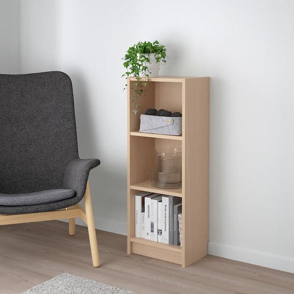 BILLY - Bookcase, white stained oak veneer , 40x28x106 cm - Premium Bookcases & Standing Shelves from Ikea - Just €64.99! Shop now at Maltashopper.com