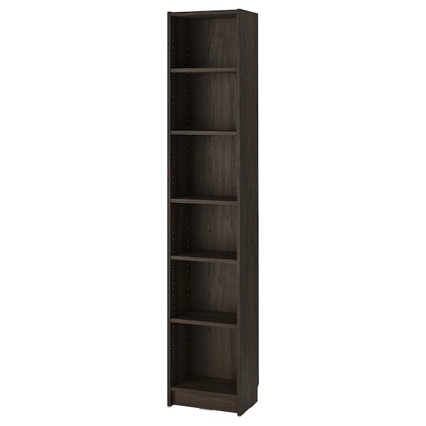 Ikea BILLY - Bookcase, dark brown oak effect,40x28x202 cm