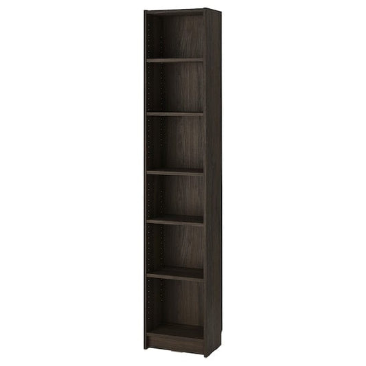 Ikea BILLY - Bookcase, dark brown oak effect,40x28x202 cm