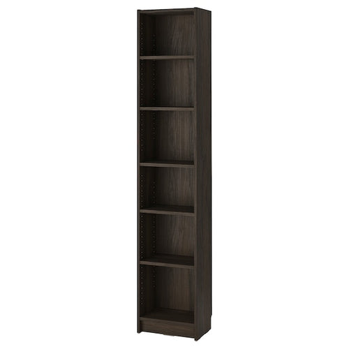BILLY - Bookcase, dark brown oak effect,40x28x202 cm