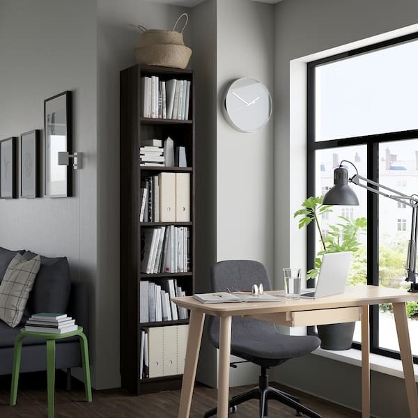 Ikea BILLY - Bookcase, dark brown oak effect,40x28x202 cm