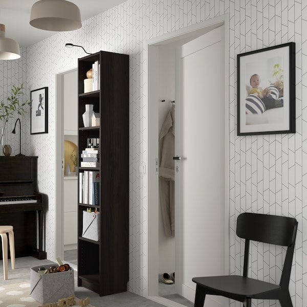 Ikea BILLY - Bookcase, dark brown oak effect,40x28x202 cm