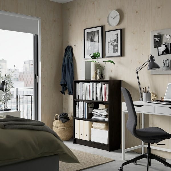 Ikea BILLY - Bookcase, dark brown oak effect,80x28x106 cm