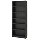 BILLY bookcase, black oak effect, 80x28x202 cm