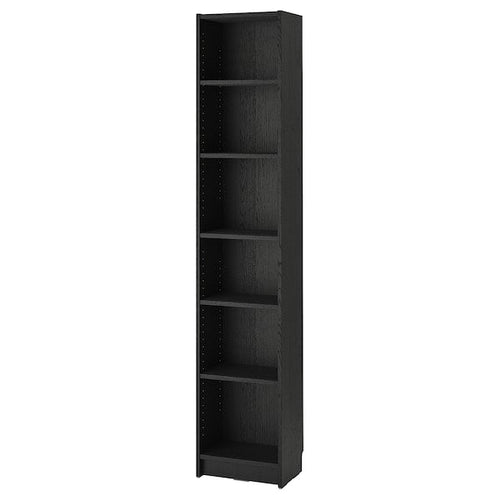 BILLY - Bookcase, black oak effect, 40x28x202 cm