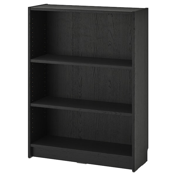 BILLY - Bookcase, black oak effect, 80x28x106 cm