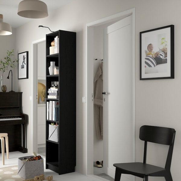 Ikea BILLY - Bookcase, black oak effect, 40x28x202 cm