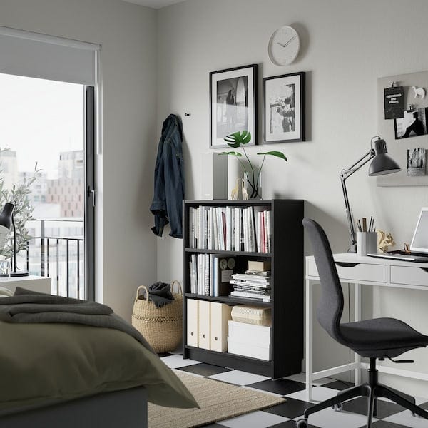 Ikea BILLY - Bookcase, black oak effect, 80x28x106 cm