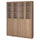 BILLY / OXBERG - BILLY / OXBERG Bookcase comb w panel/glass doors, oak effect, 160x202 cm