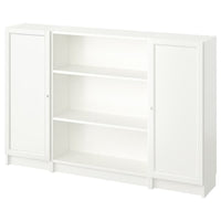 BILLY / OXBERG - Bookcase combination with doors, white, 160x106 cm - best price from Maltashopper.com 99483594
