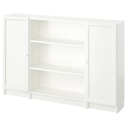 Ikea BILLY / OXBERG - Bookcase combination with doors, white, 160x106 cm