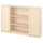 BILLY / OXBERG bookcase combination with doors, birch effect, 160x106 cm
