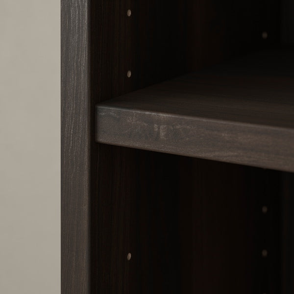 BILLY / OXBERG - Bookcase combination with doors, dark brown oak effect,160x106 cm