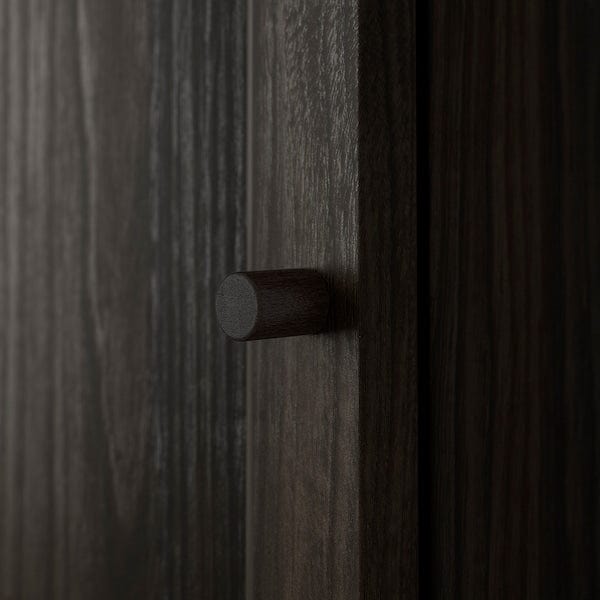 Ikea BILLY / OXBERG - Bookcase combination with doors, dark brown oak effect,160x106 cm
