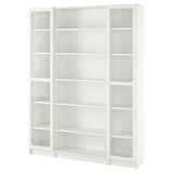 BILLY / OXBERG bookcase combination w glass doors, white, 160x202 cm