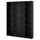 BILLY / OXBERG - BILLY / OXBERG Bookcase combination w glass doors, black oak effect, 160x202 cm