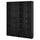 BILLY / OXBERG - BILLY / OXBERG Bookcase combination w glass doors, black oak effect, 160x202 cm