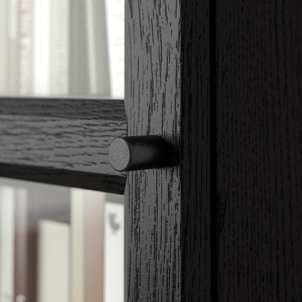 Ikea BILLY / OXBERG - Bookcase combination w glass doors, black oak effect, 160x202 cm
