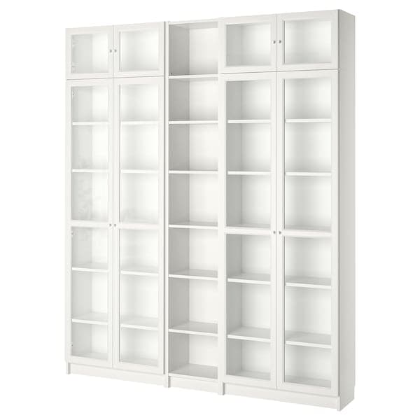 BILLY / OXBERG - Bookcase, white, 200x30x237 cm - best price from Maltashopper.com 49017834