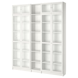 Ikea BILLY / OXBERG - Bookcase, white, 200x30x237 cm