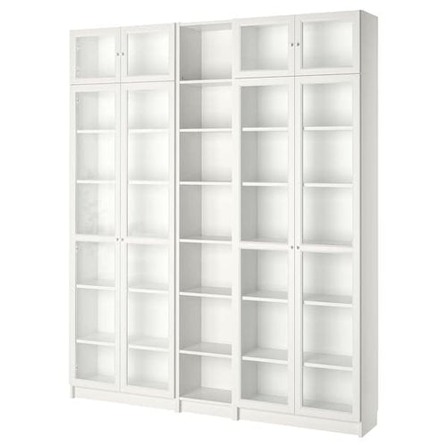 BILLY / OXBERG - Bookcase, white, 200x30x237 cm