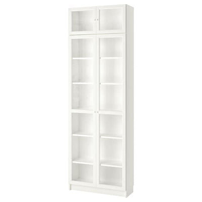 BILLY / OXBERG - Bookcase, white, 80x30x237 cm - best price from Maltashopper.com 69217714