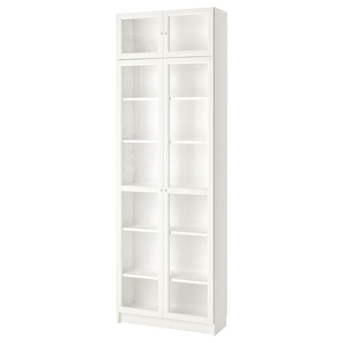 BILLY / OXBERG - Bookcase, white, 80x30x237 cm