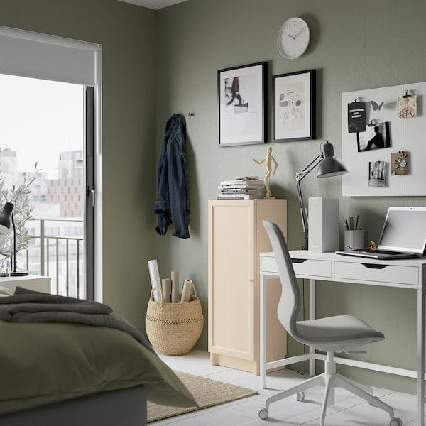 Ikea BILLY / OXBERG - Bookcase with door, birch effect,40x30x106 cm