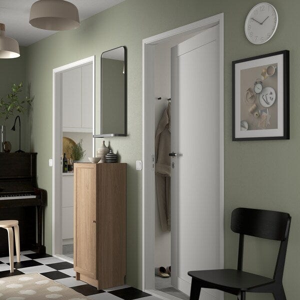 Ikea BILLY / OXBERG - Bookcase with door, oak effect, 40x30x106 cm