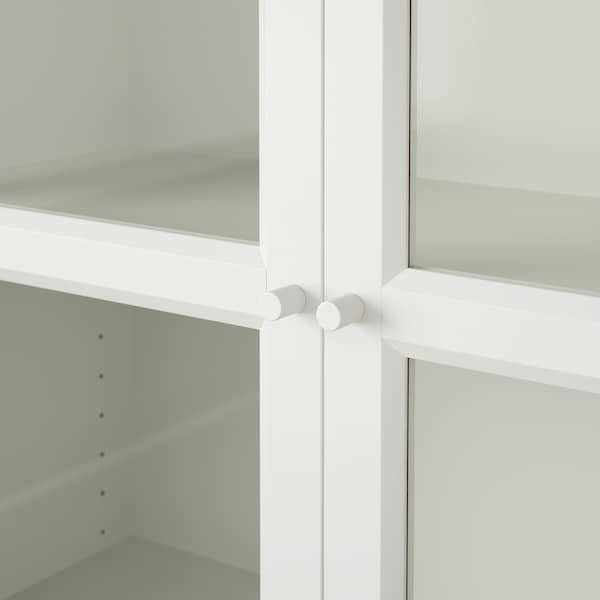 BILLY / OXBERG - Bookcase with glass-doors, white/glass, 80x42x202 cm - best price from Maltashopper.com 79398832