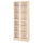 BILLY / OXBERG bookcase with glass doors, birch effect, 80x30x202 cm