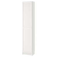 BILLY / OXBERG Bookcase with suede - white 40x42x202 cm , 40x42x202 cm - best price from Maltashopper.com 79304126