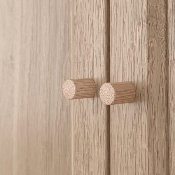 Ikea BILLY / OXBERG - Bookcase with doors, oak effect, 80x30x202 cm