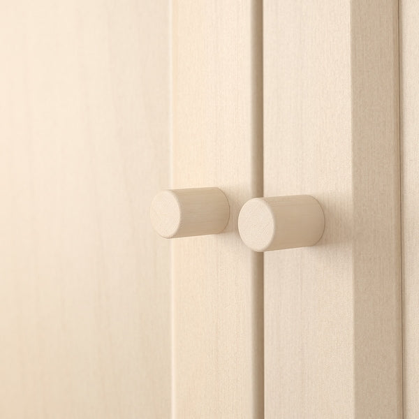 BILLY / OXBERG - Bookcase with doors/supplementary element, birch effect,80x30x237 cm - best price from Maltashopper.com 69483369