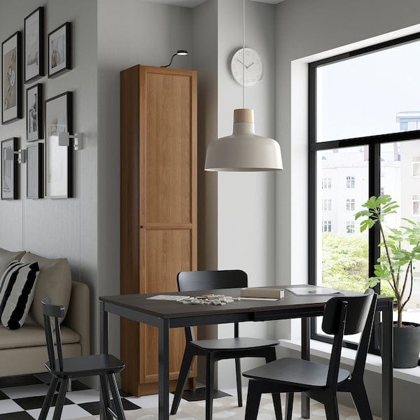 Ikea BILLY / OXBERG - Bookcase with doors, brown walnut effect, 40x30x202 cm