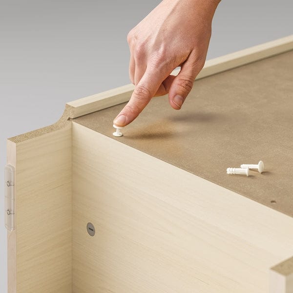 Ikea BILLY / OXBERG - Bookcase with glass doors/elem suppl, birch effect,40x30x237 cm