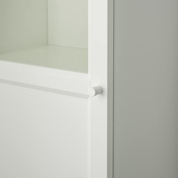 BILLY / OXBERG - Bookcase with panel/glass door, white/glass, 40x30x202 cm - best price from Maltashopper.com 39287421