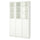 BILLY / OXBERG - BILLY / OXBERG Bookcase with panel/glass doors, white/glass, 120x30x202 cm