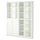 BILLY / OXBERG - BILLY / OXBERG Bookcase with panel/glass doors, white/glass, 160x30x202 cm