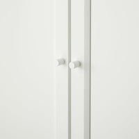 BILLY / OXBERG - Bookcase with panel/glass doors, white, 160x30x202 cm - best price from Maltashopper.com 79280724