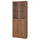 BILLY / OXBERG - BILLY / OXBERG Bookcase with panel/glass doors, brown walnut effect, 80x30x202 cm