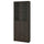 BILLY / OXBERG bookcase with panel/glass doors, dark brown oak effect, 80x30x202 cm