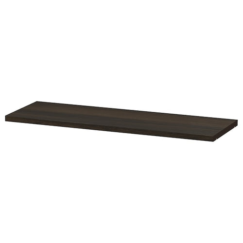 BILLY - Shelf, dark brown oak effect,76x26 cm