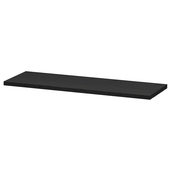 BILLY - Shelf, black oak effect, 76x26 cm