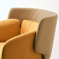 BINGSTA - Armchair, Vissle dark yellow/Kabusa yellow , - best price from Maltashopper.com 40455649