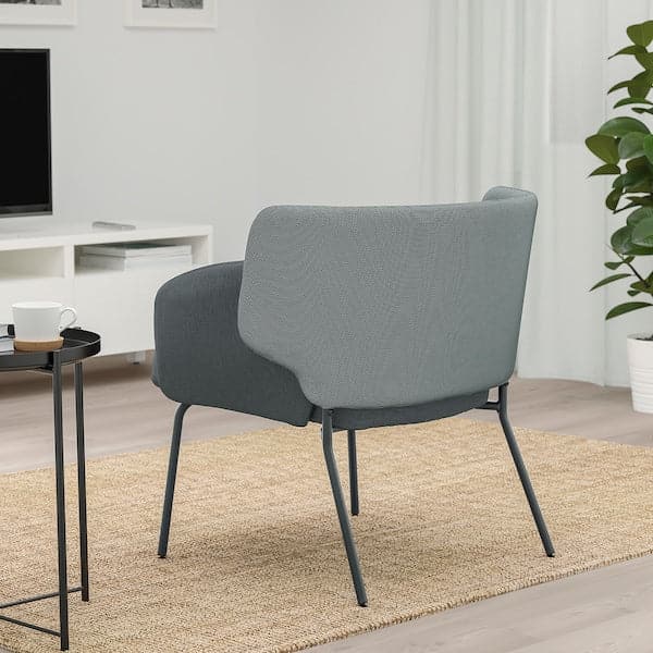 Ikea BINGSTA - Armchair, Vissle dark grey/Kabusa dark grey ,