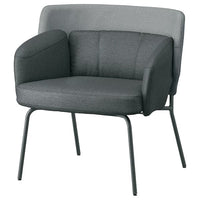 BINGSTA - Armchair, Vissle dark grey/Kabusa dark grey , - best price from Maltashopper.com 20446095