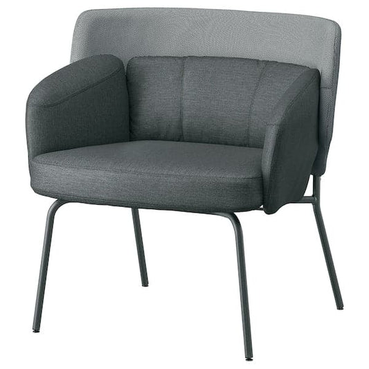 Ikea BINGSTA - Armchair, Vissle dark grey/Kabusa dark grey ,